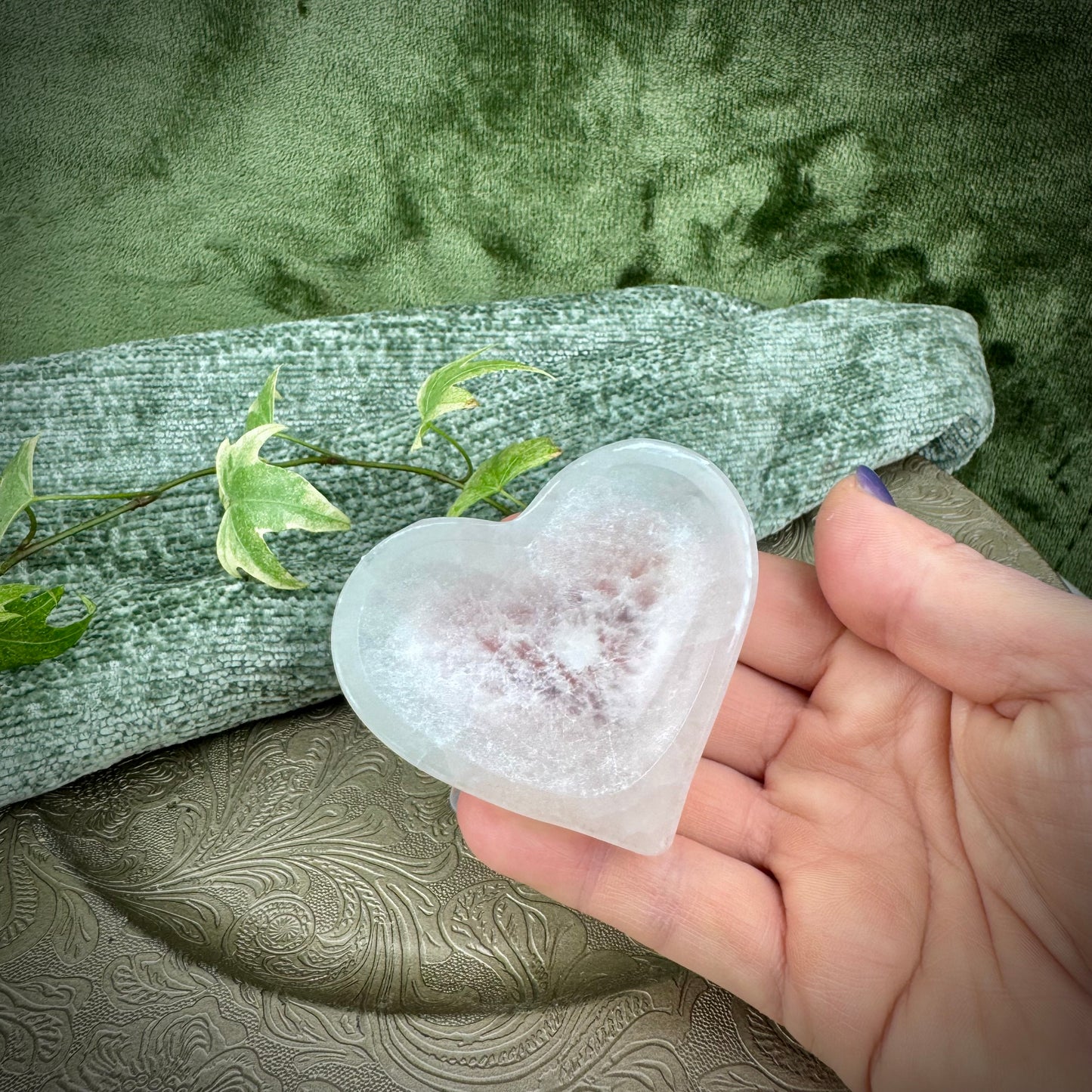 Selenite Heart Bowl