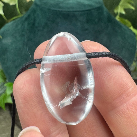 Clear Quartz Tumblestone Crystal Necklace