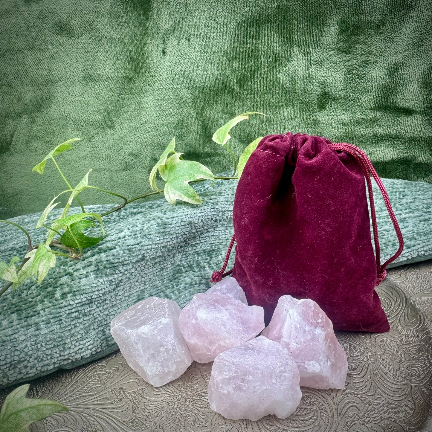 Rose Quartz Crystal Set