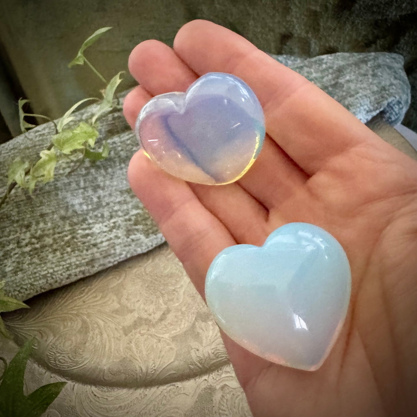 Opalite Puff Heart