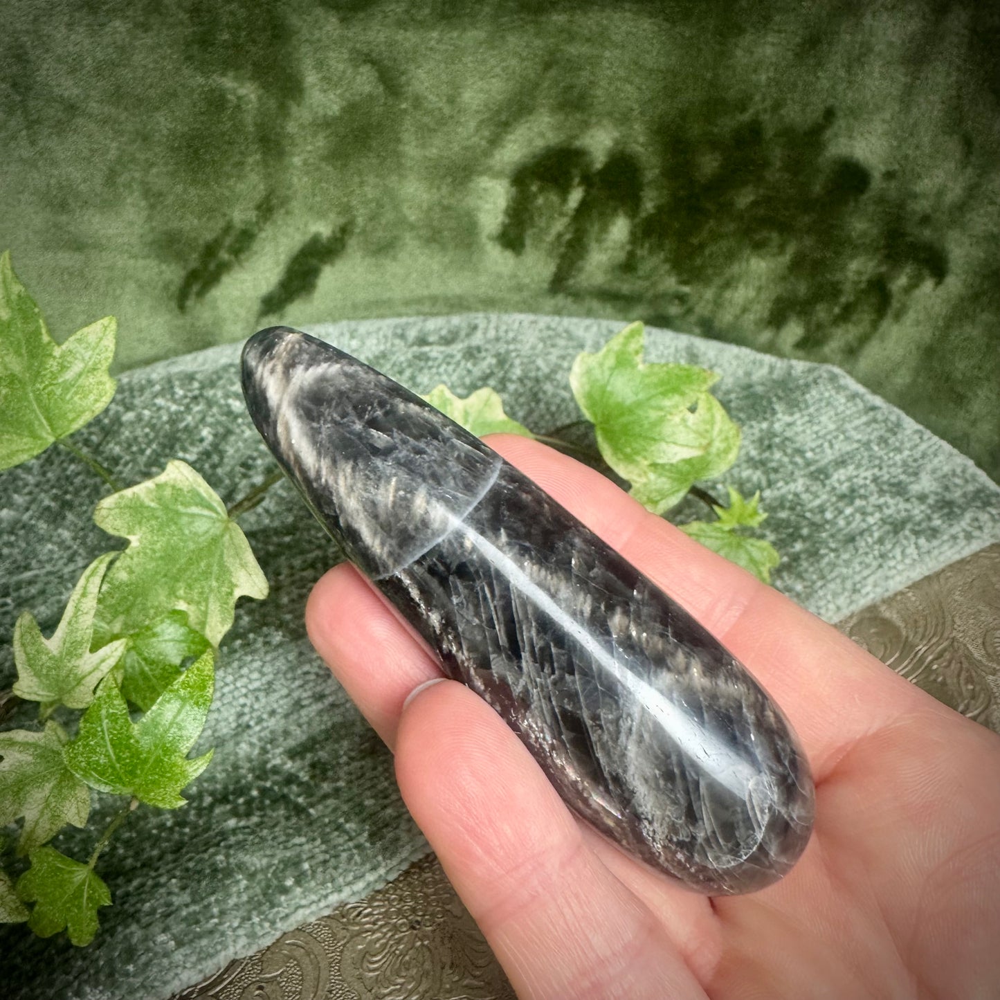 Black Moonstone Massage Wand