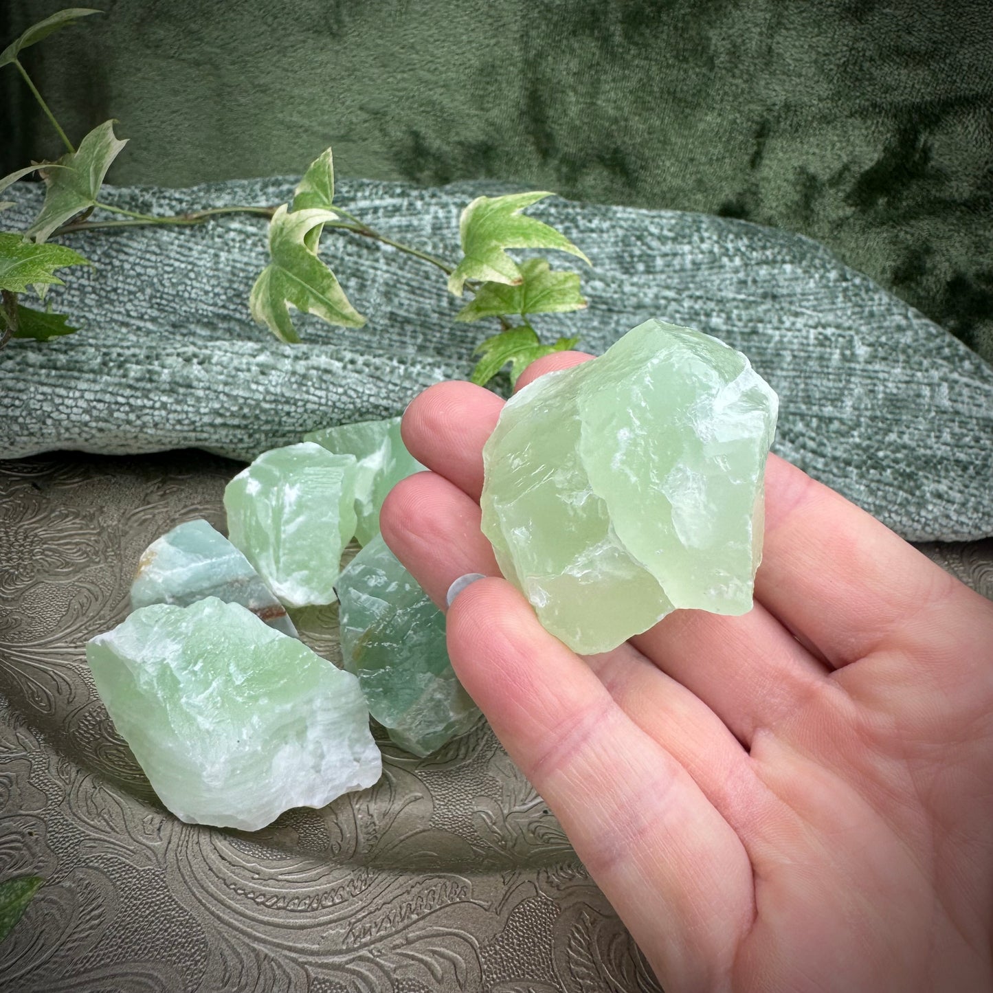 Rough Green Calcite