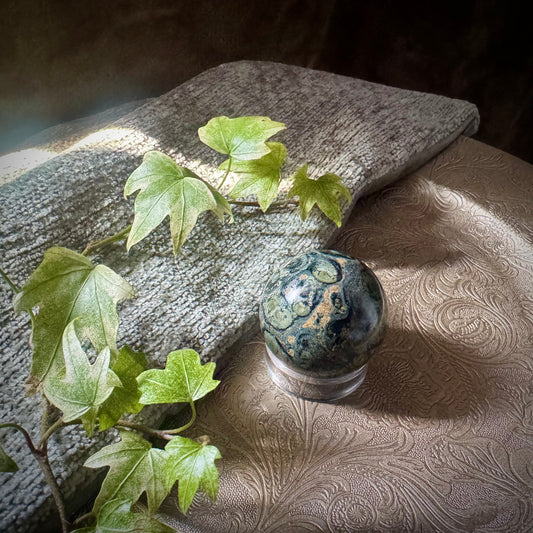 Rhyolite (Rainforest Jasper) Sphere
