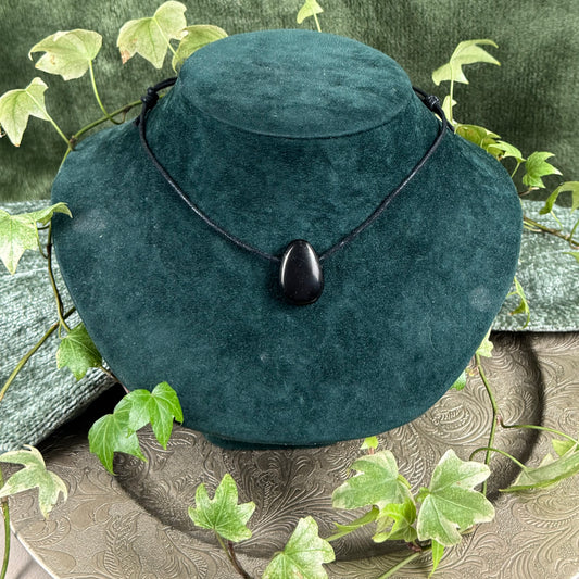 Shungite Tumblestone Crystal Necklace