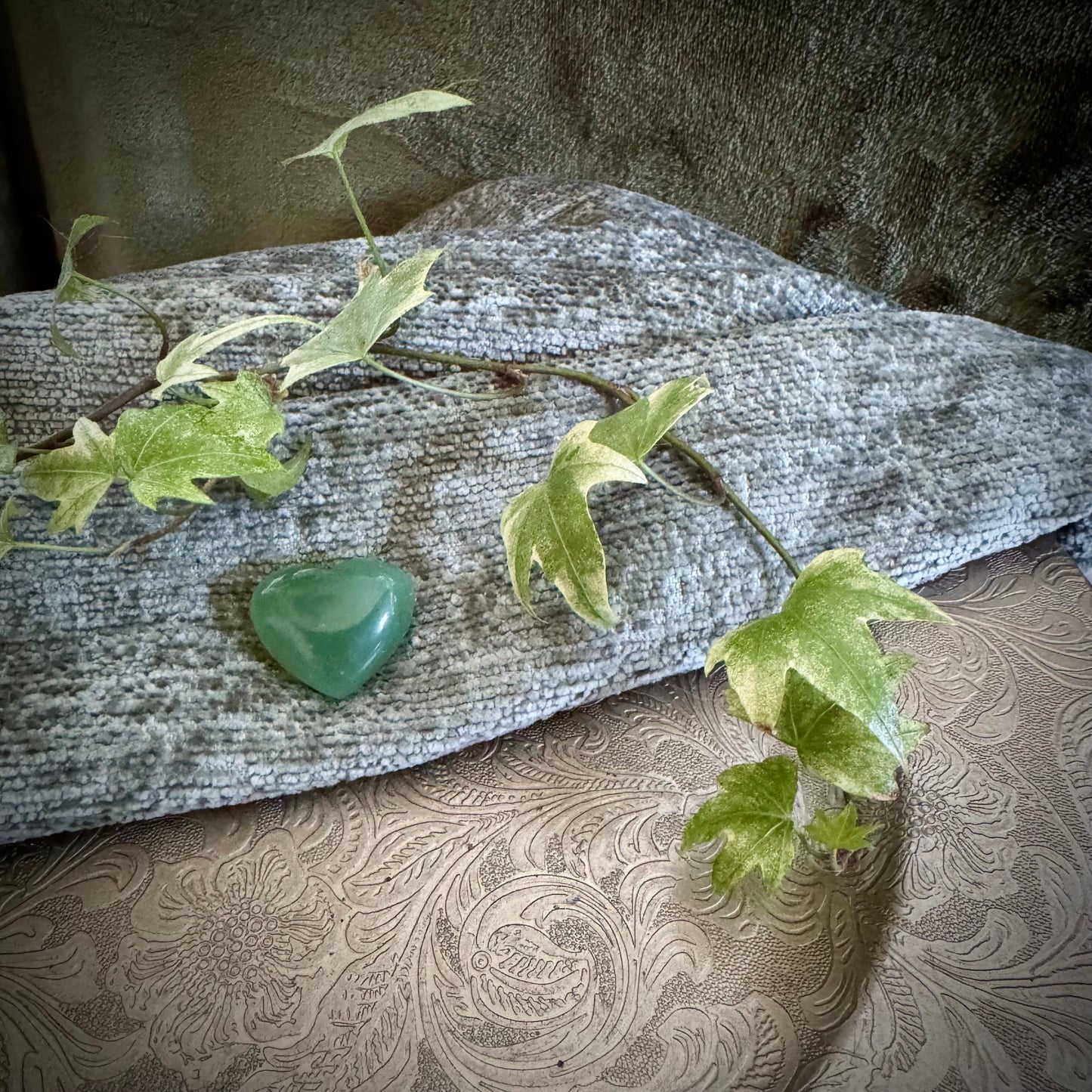 Aventurine Puff Heart
