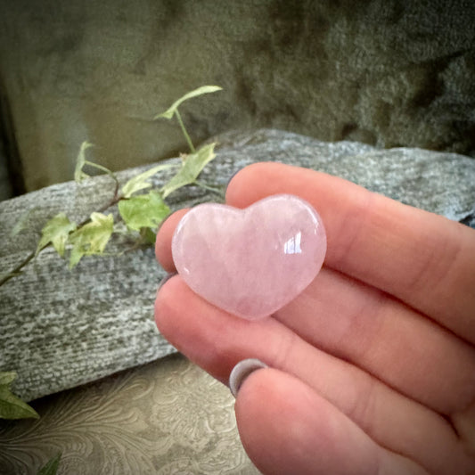 Rose Quartz Puff Heart
