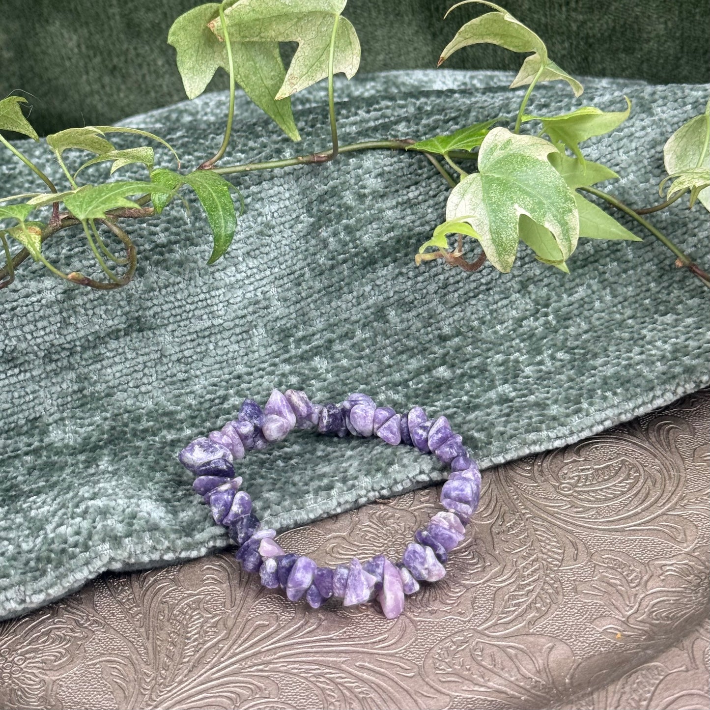 Lepidolite Chip Bracelet