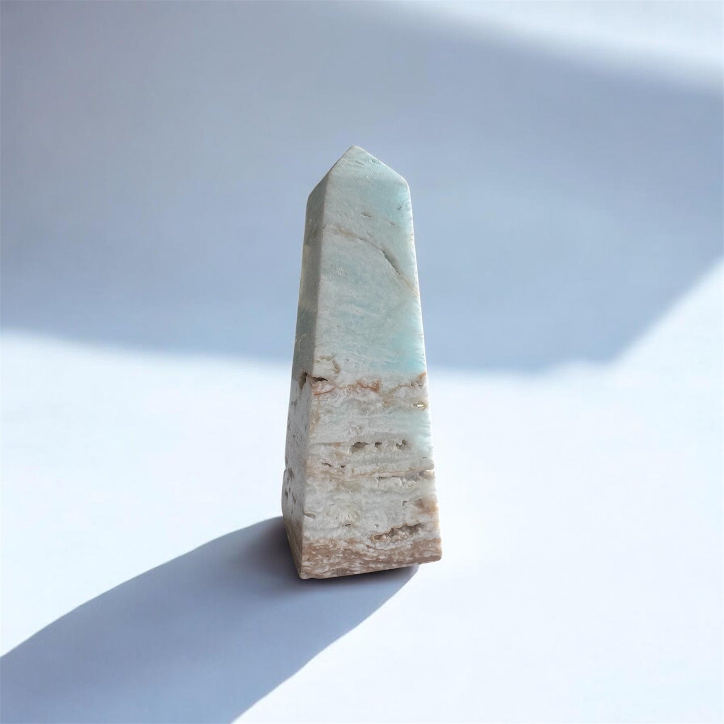 Caribbean Calcite ( Blue Aragonite ) Obelisk