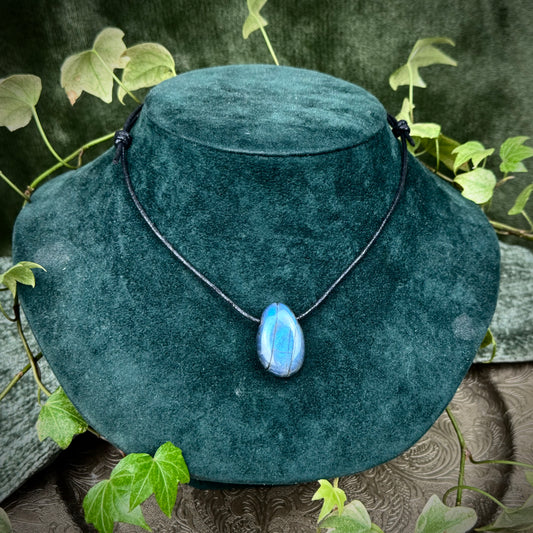 Labradorite Tumblestone Crystal Necklace