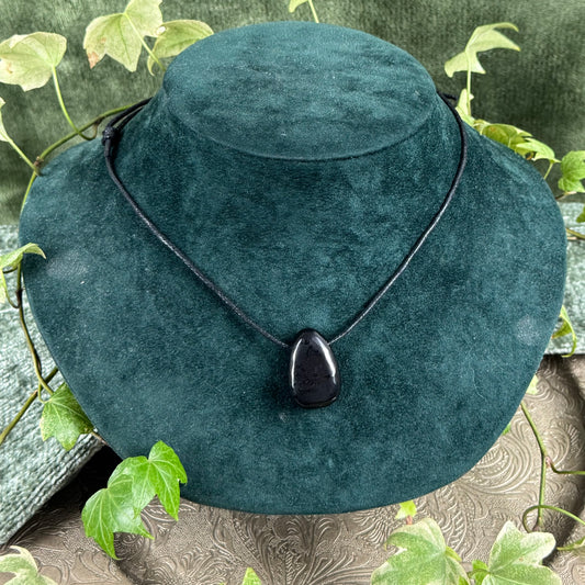 Shungite Tumblestone Crystal Necklace