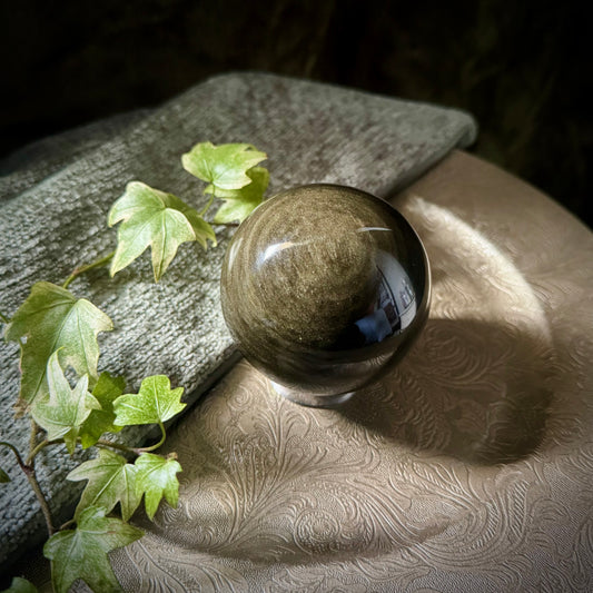 Goldsheen Obsidian Sphere