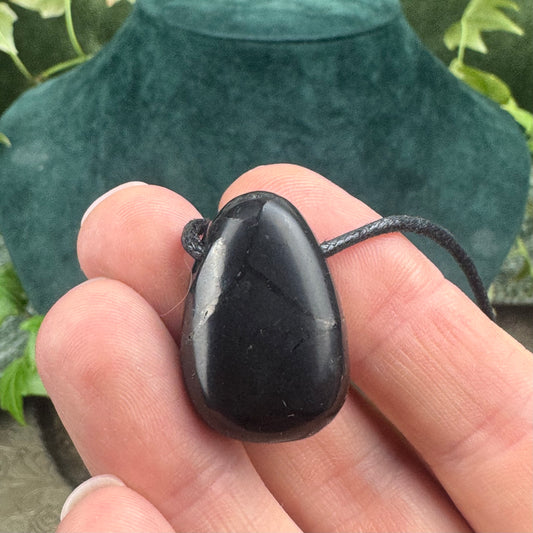 Shungite Tumblestone Crystal Necklace