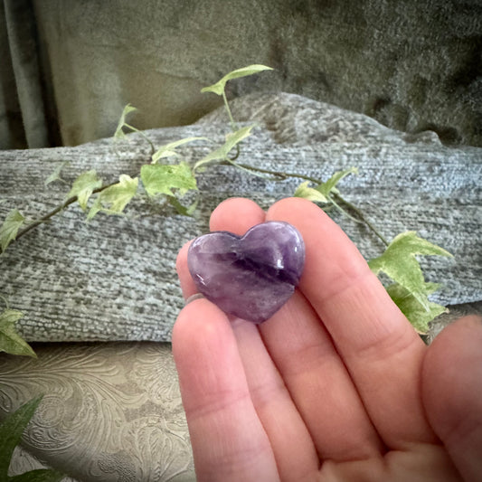 Amethyst Puff Heart