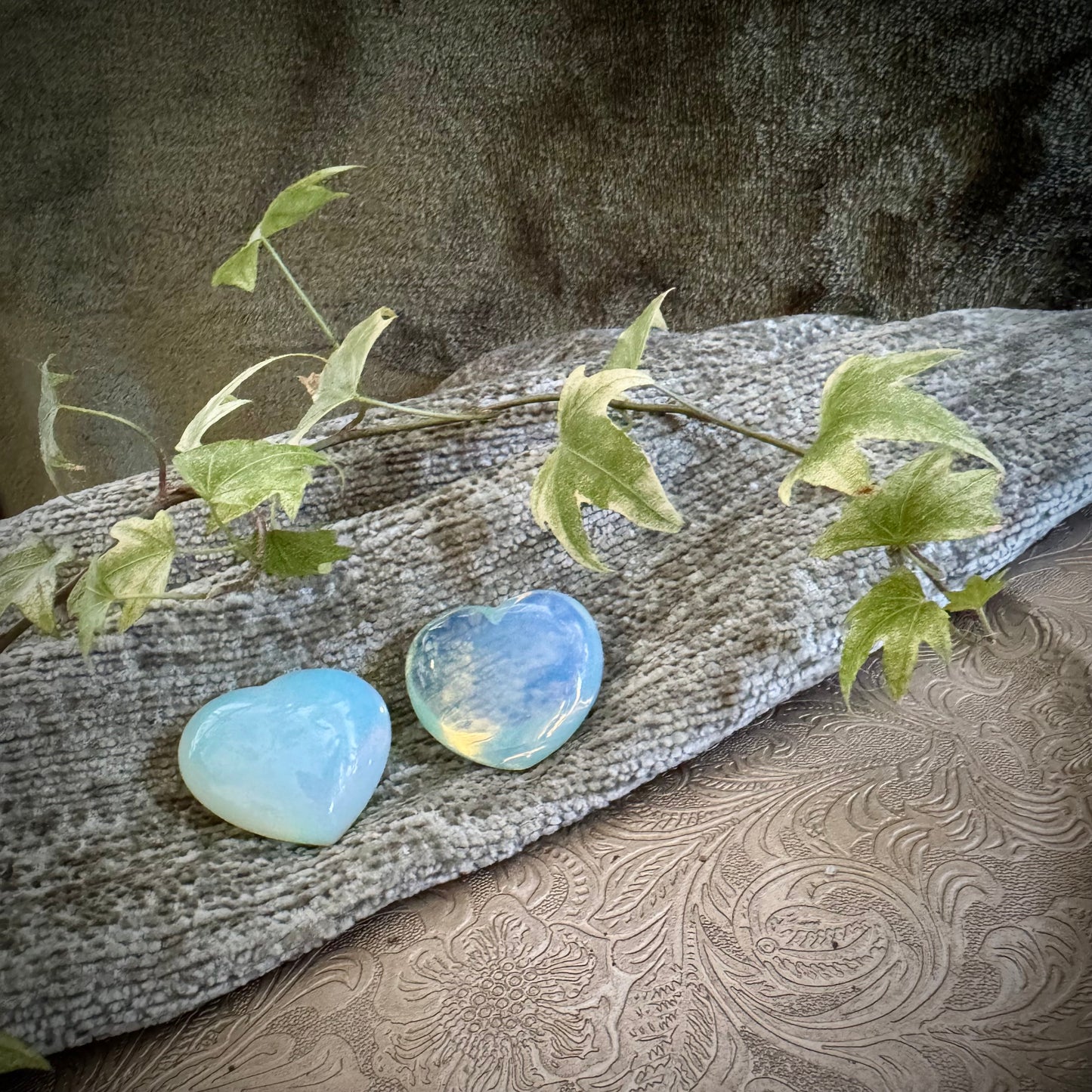 Opalite Puff Heart