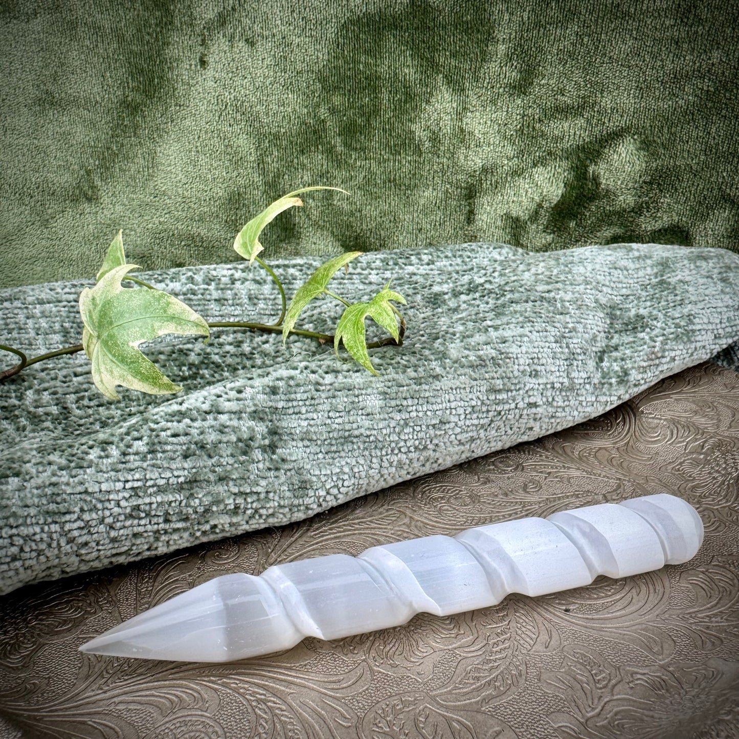 Selenite Aura Wand
