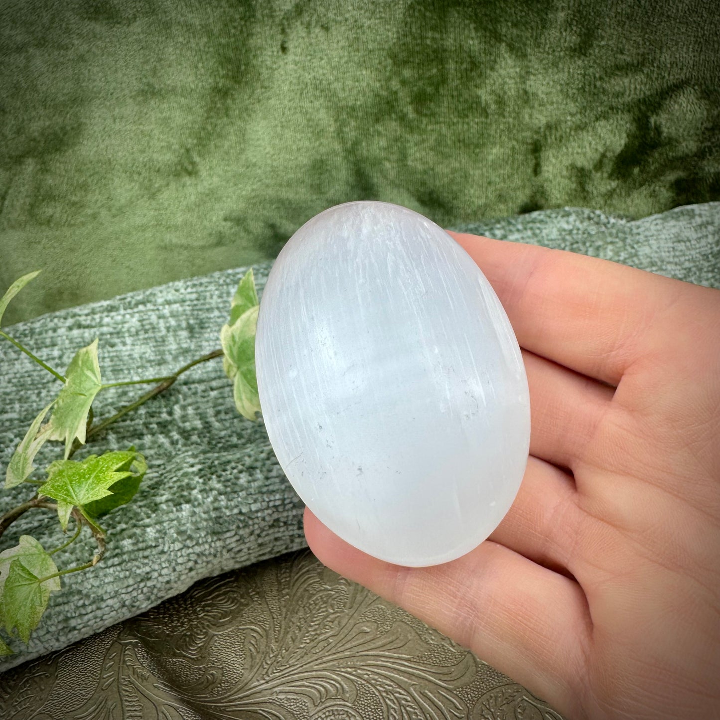 Selenite Palmstone