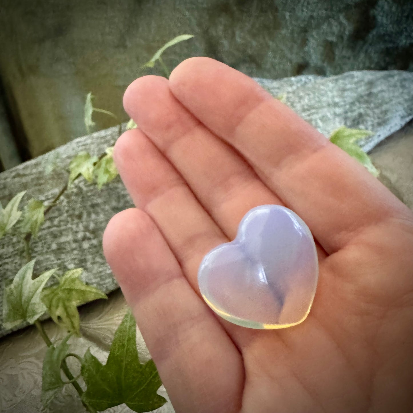 Opalite Puff Heart