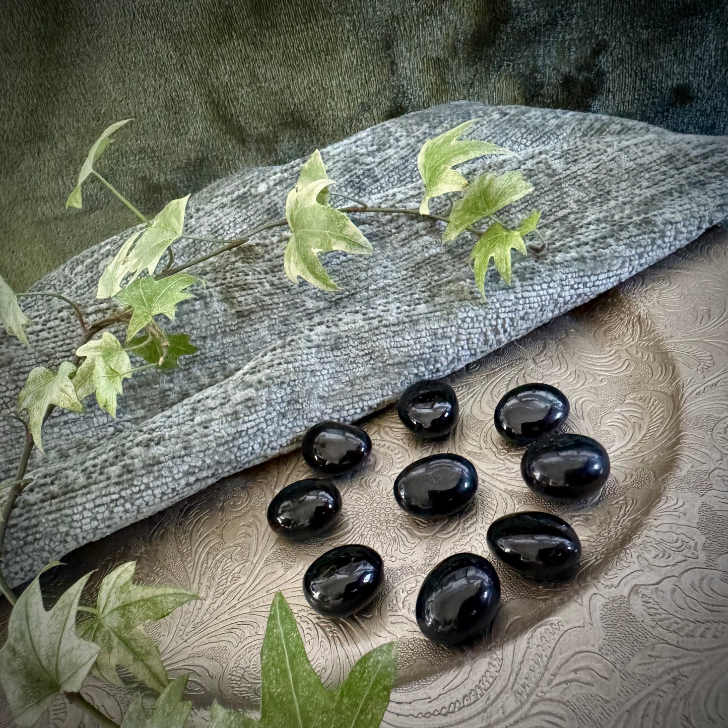 Black Tourmaline Medicine Wheel Set (9 Crystals)