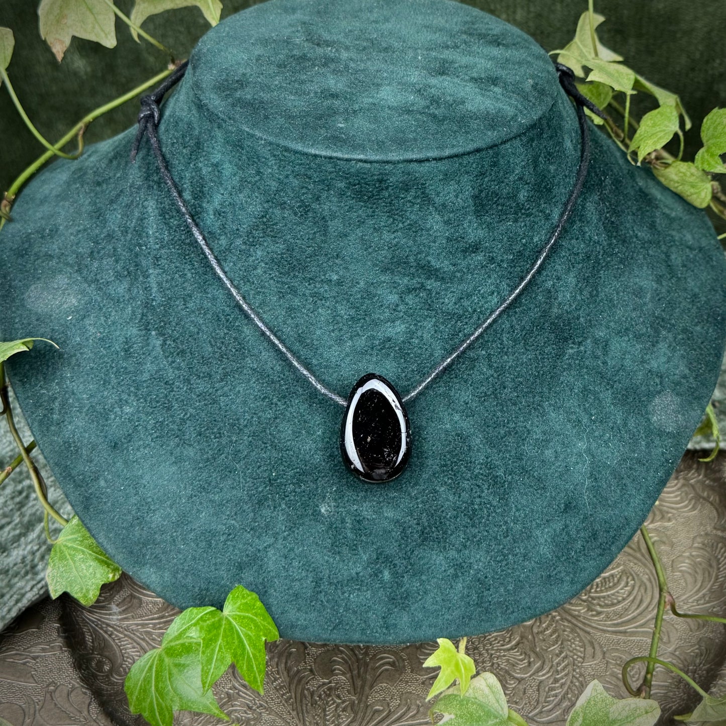 Tourmaline Tumblestone Crystal Necklace