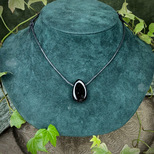 Tourmaline Tumblestone Crystal Necklace