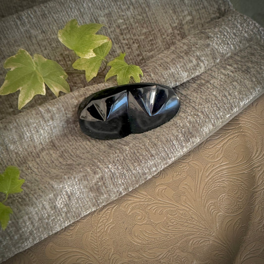 Rainbow Obsidian Double Heart