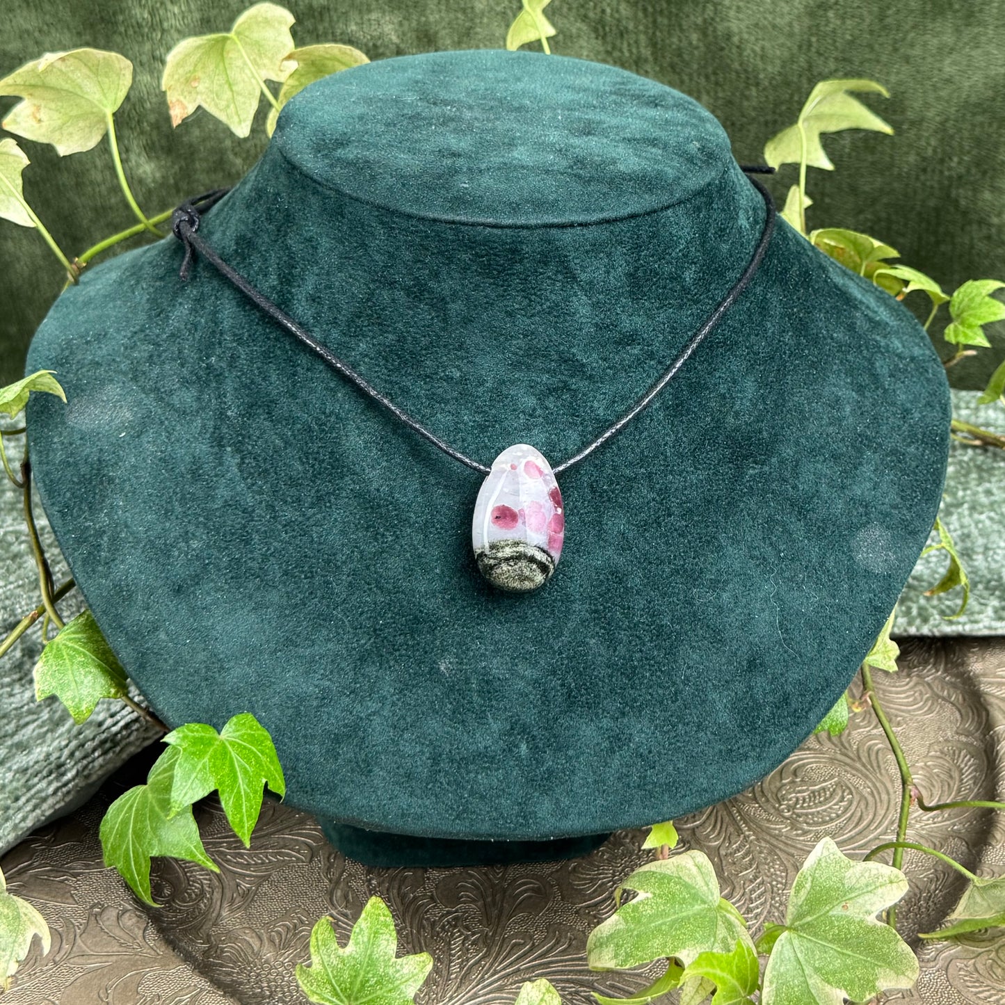 Eudialyte Tumblestone Crystal Necklace