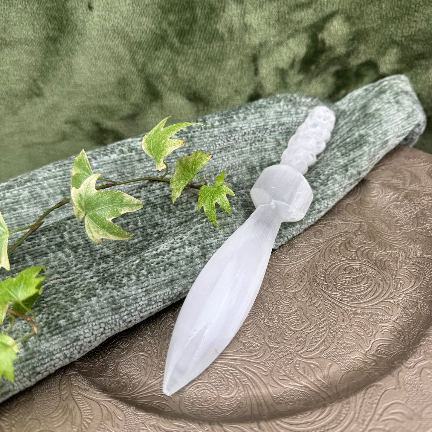 Selenite Dagger Wand