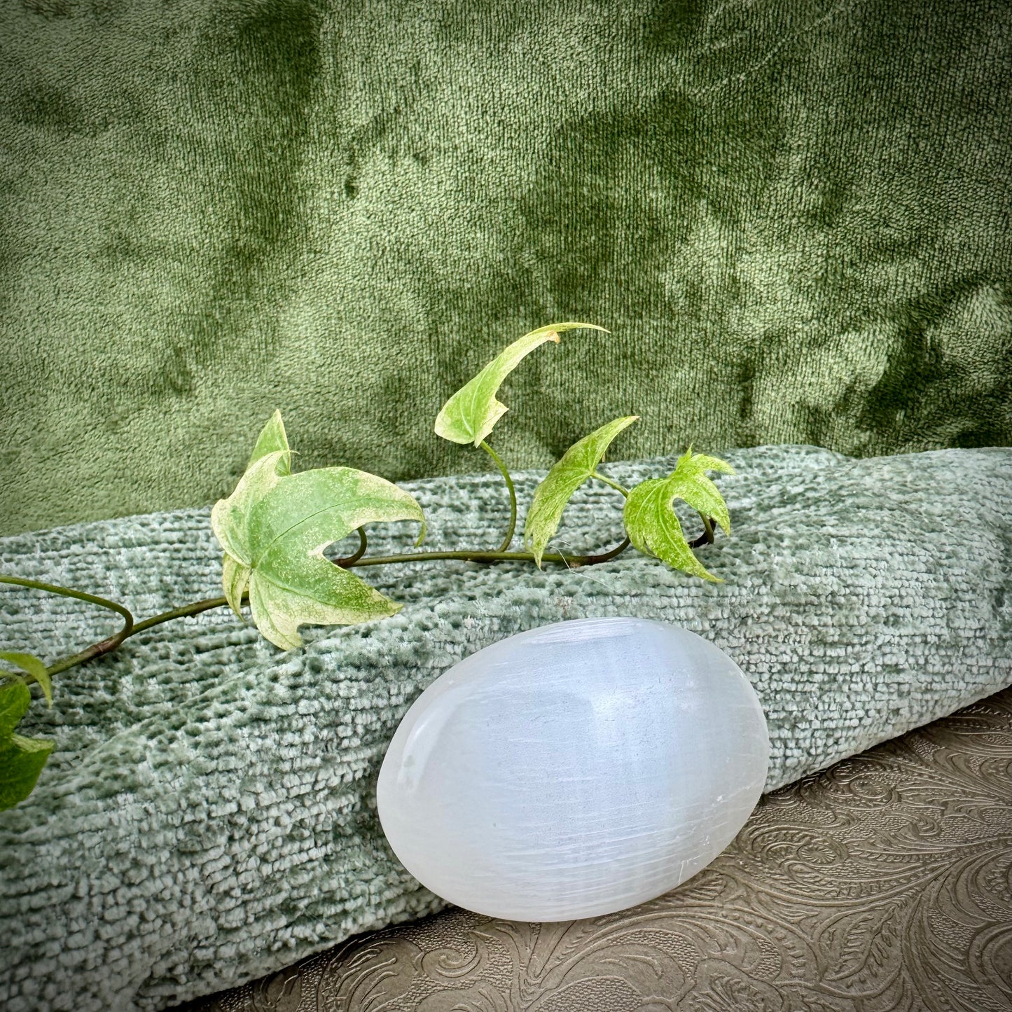Selenite Palmstone
