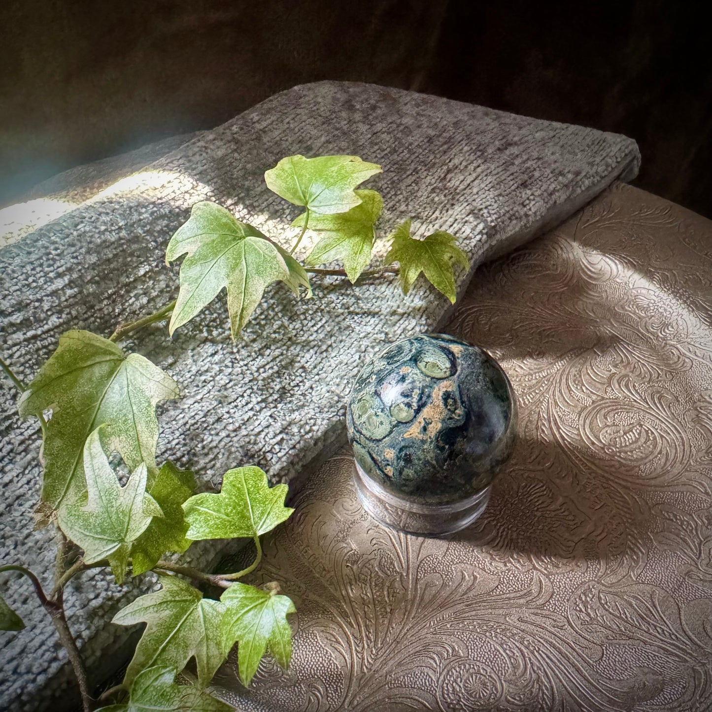 Rhyolite (Rainforest Jasper) Sphere