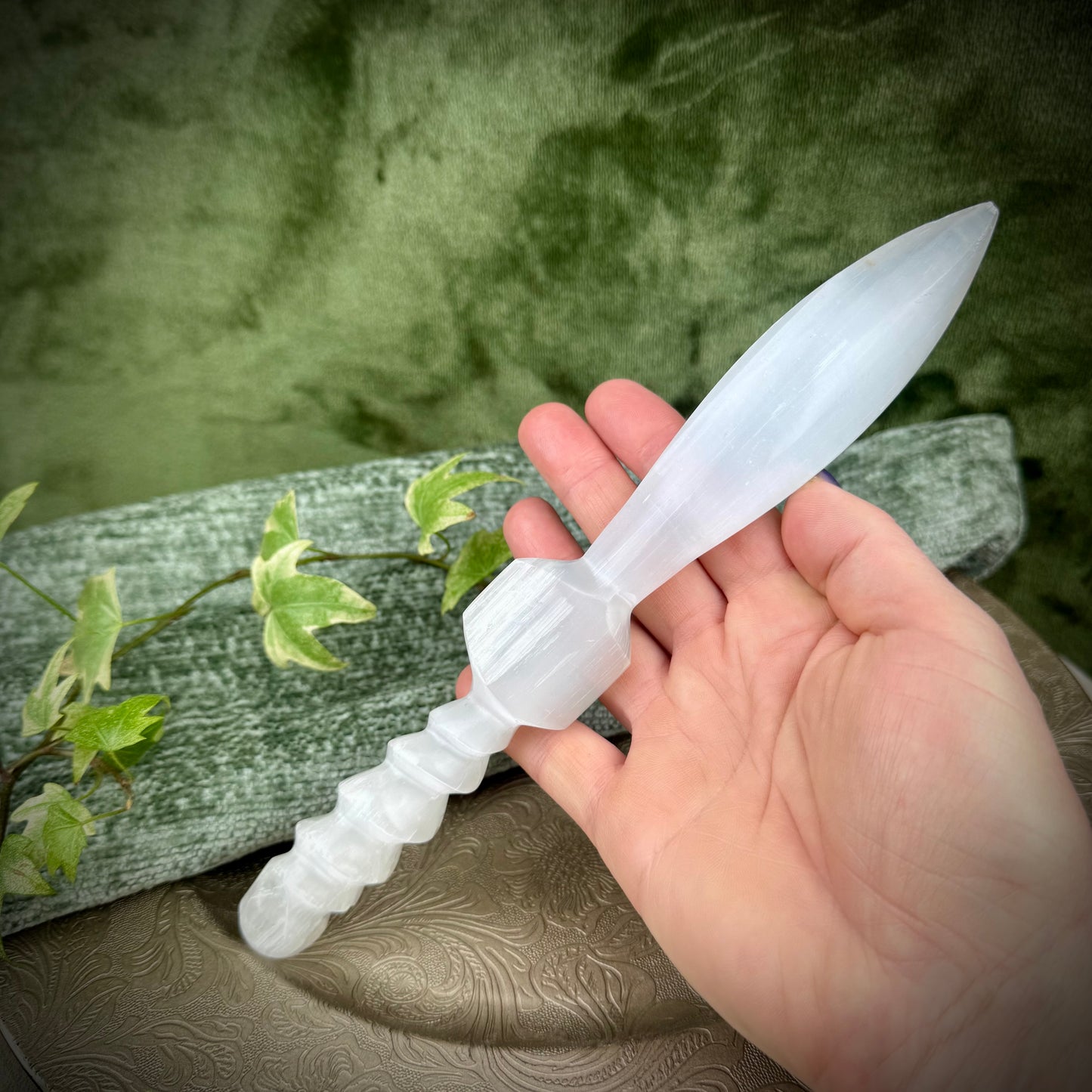 Selenite Dagger Wand