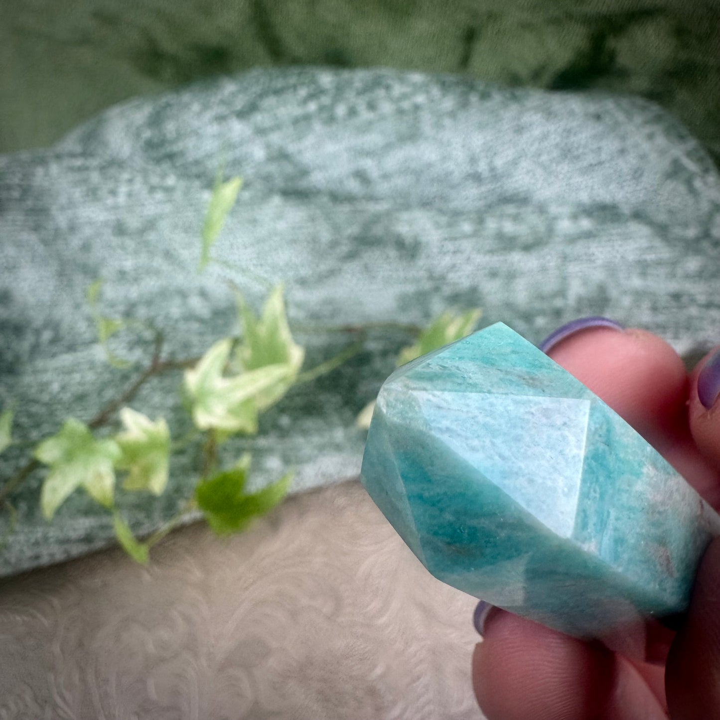 Amazonite with Smokey Quartz Point