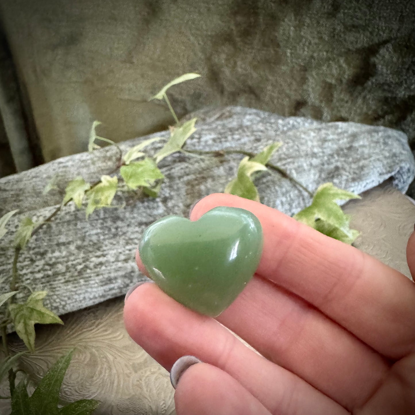 Aventurine Puff Heart