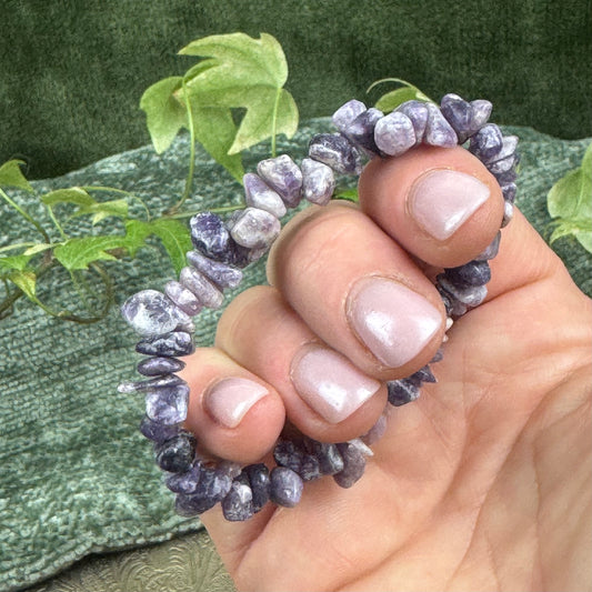 Lepidolite Chip Bracelet