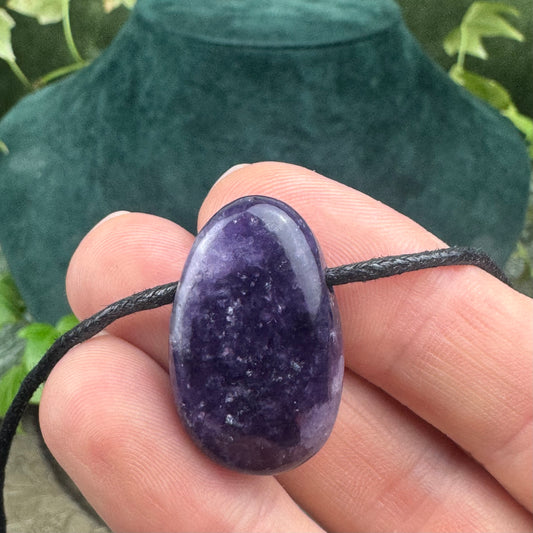 Lepidolite Tumblestone Crystal Necklace