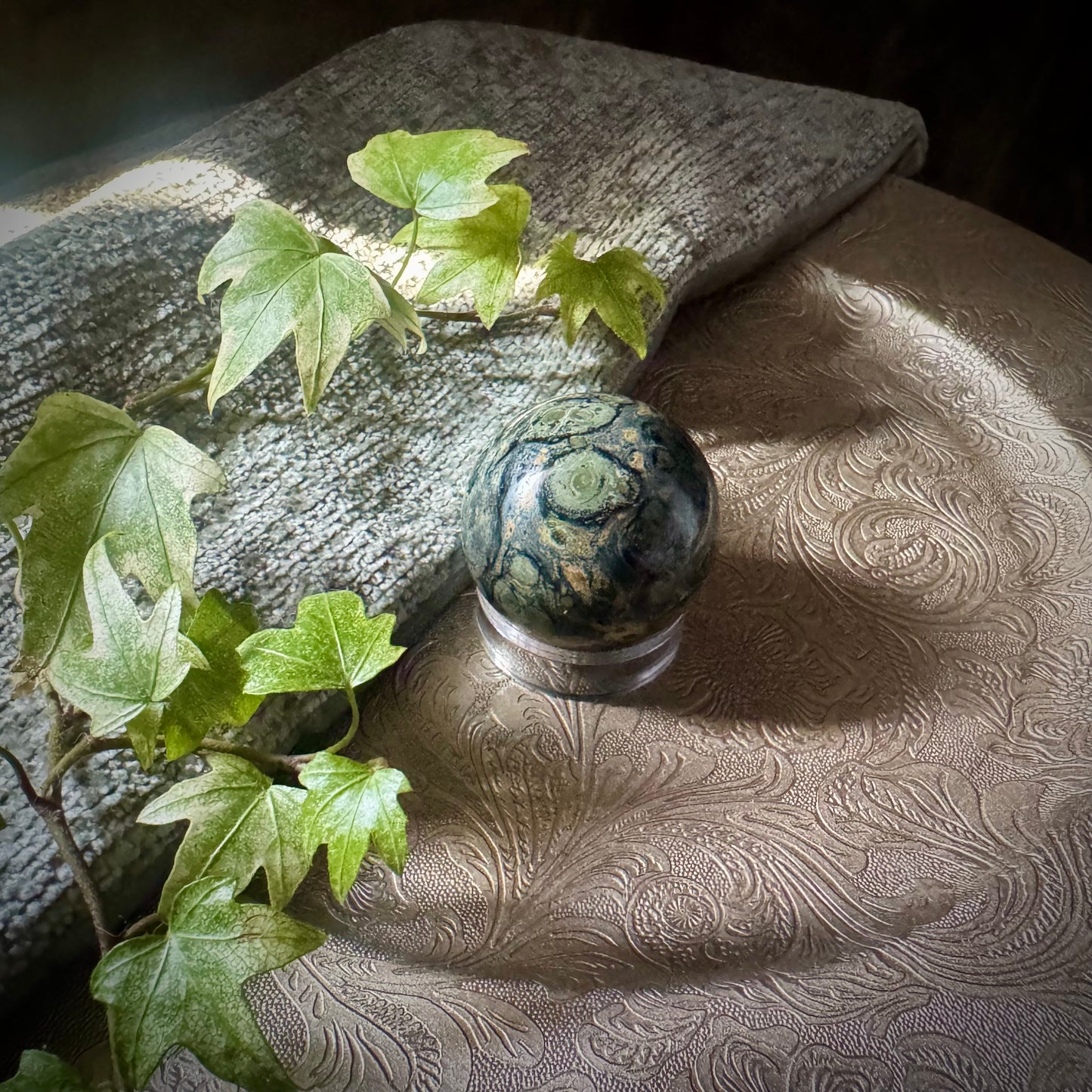 Rhyolite (Rainforest Jasper) Sphere